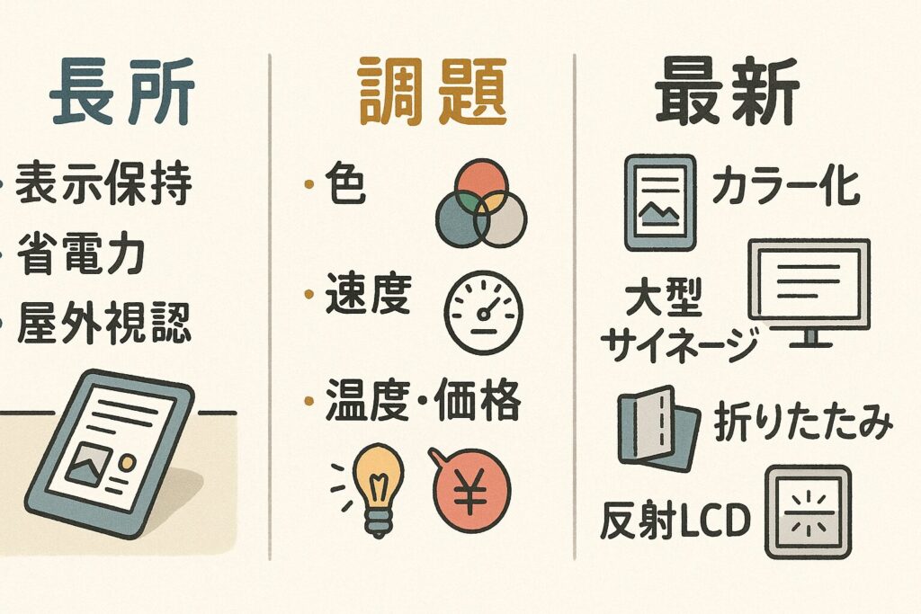 電子ペーパーの長所と課題