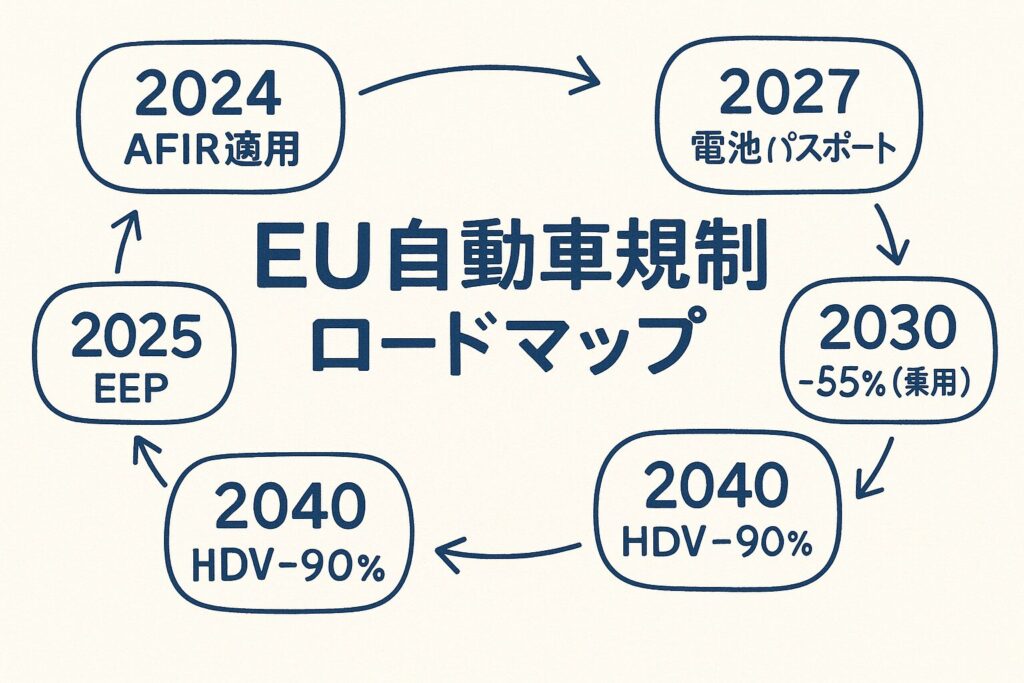 EU自動車規制ロードマップ